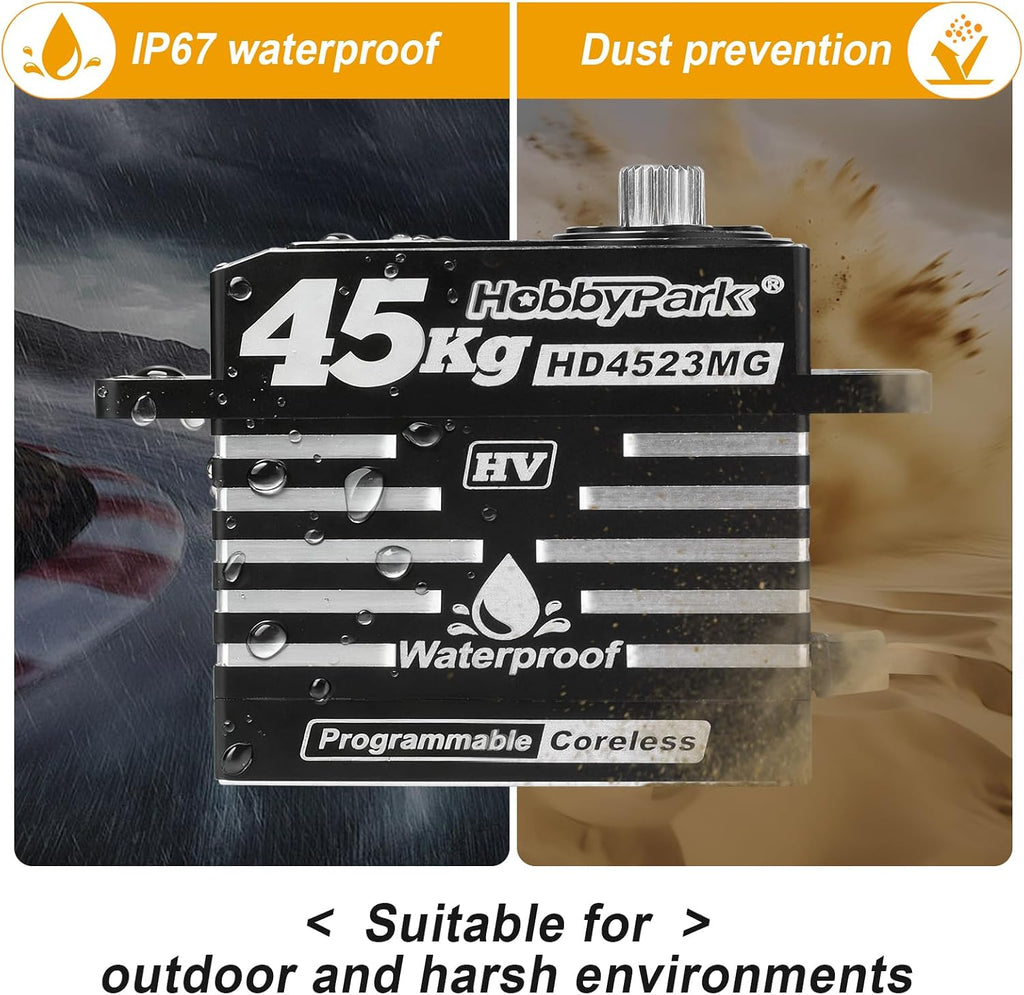 Waterproof RC Servo High Torque Coreless Motor Metal Gear Digital Servo Aluminum Case Parts for 1/8 1/10 RC Crawler