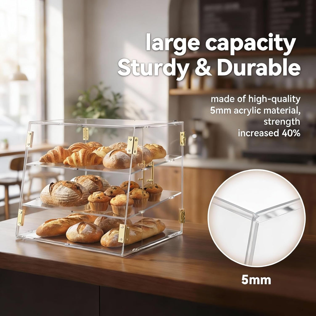 3-Tier Slanted Commercial Bakery Display Case
