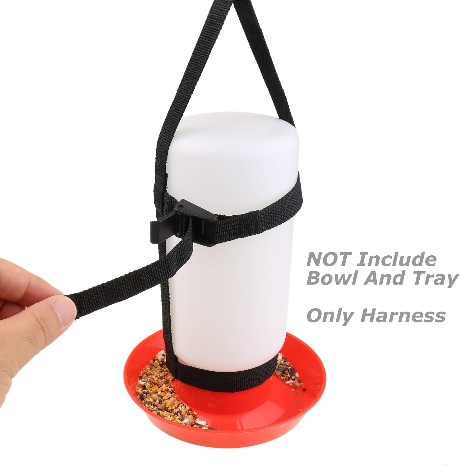 1 Pair Chicken Hanging Straps for Chicken Waterer Feeder Harness Chick Brooder Coop Cage Does NOT Include Bottle Or Base