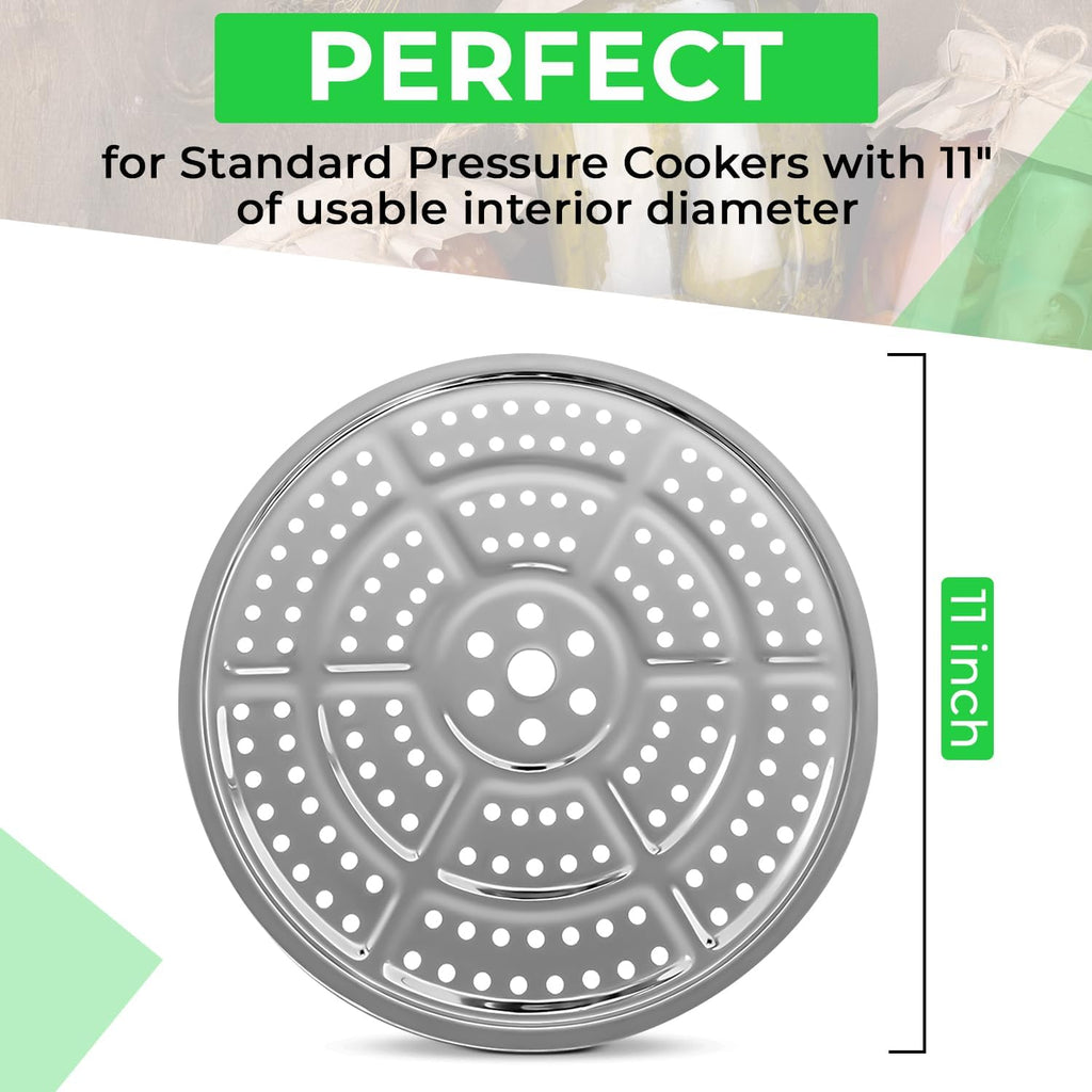 Stainless Steel Canning Rack for Pressure Canner & Cooker - Compatible with Presto, All American & More, 11-Inch 2 Pack