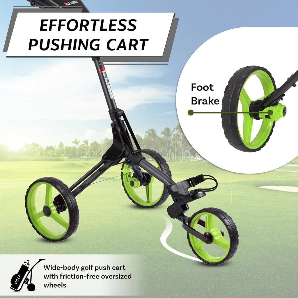 Cart - 3-Wheel Golf Push Cart