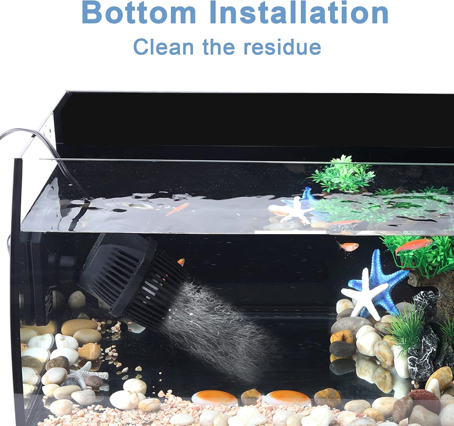 2100 GPH Aquarium Wave Maker Pump with Strong Magnetic Suction Base, Ultra-quiet 360 Degree Rotating Submersible