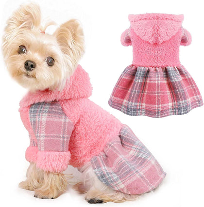 Dog Hoodie Sweater Clothes for Small Dogs Boy Girl Pet Hoodies for Cold Weather Coats Spring Dog Sweatshirt for