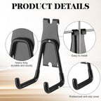 12 Pack Gridwall Utility Hooks and Hangers Heavy Duty Gridwall Hanging Hooks Grid Wall Picture Holder Black Display