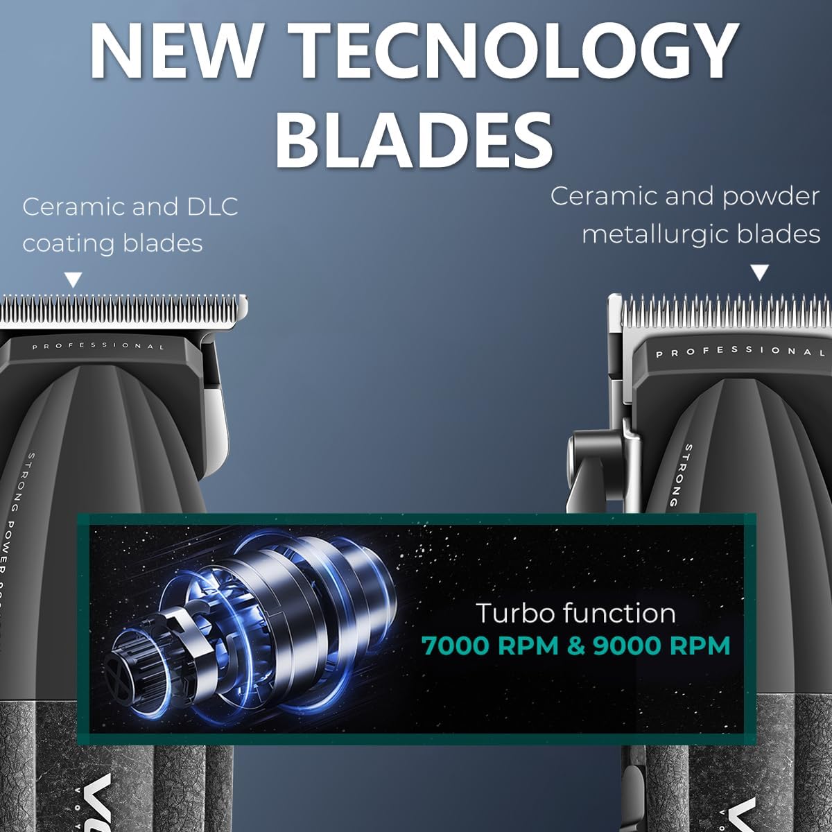 640S3 Professional 3 in 1 Hair Cutting Kit, 9000RPM Hair Clippers for Men Professional Hair Trimmer & Foil Shavers