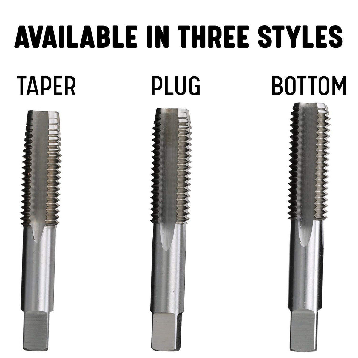 Drill America DWTCS12X1.25S Carbon Steel Tap Set, M12 x 1.25