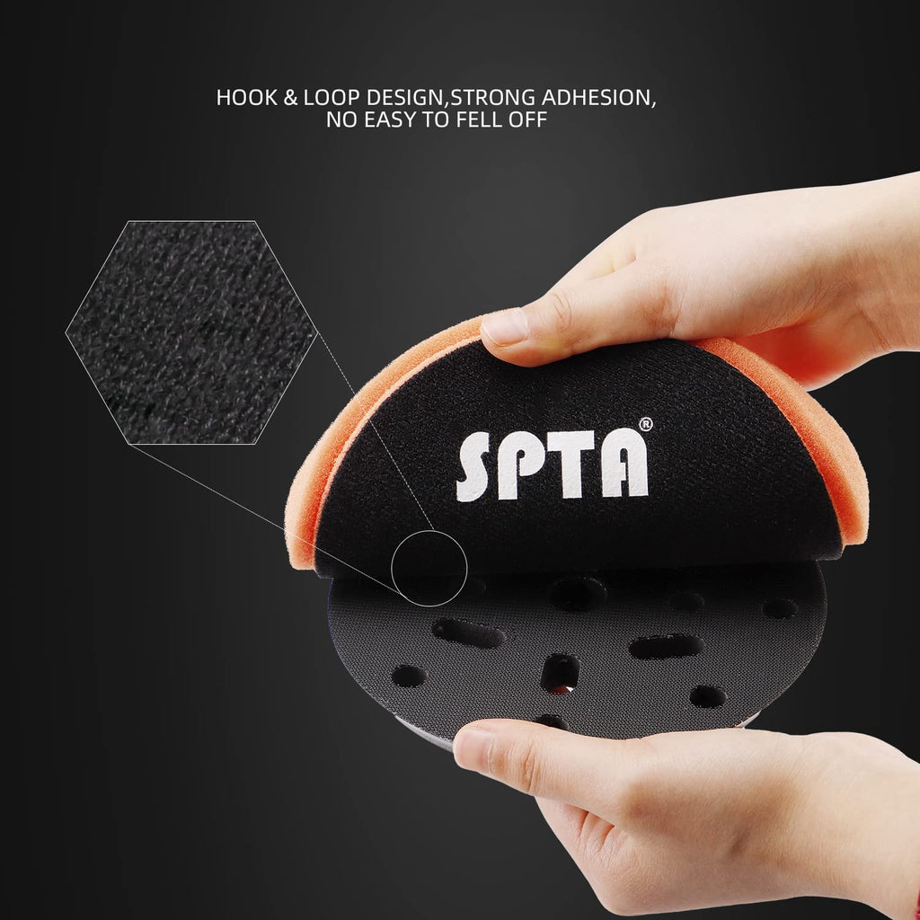 T40 Orange Medium-Cut Foam Polishing Pads, 3Pcs 5.5 Inch Face for 5 Inch 125mm Backing Plate Compound Buffing Sponge