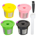 4pcs Reusable Coffee Machine Filters for Espresso and Drip Brewers