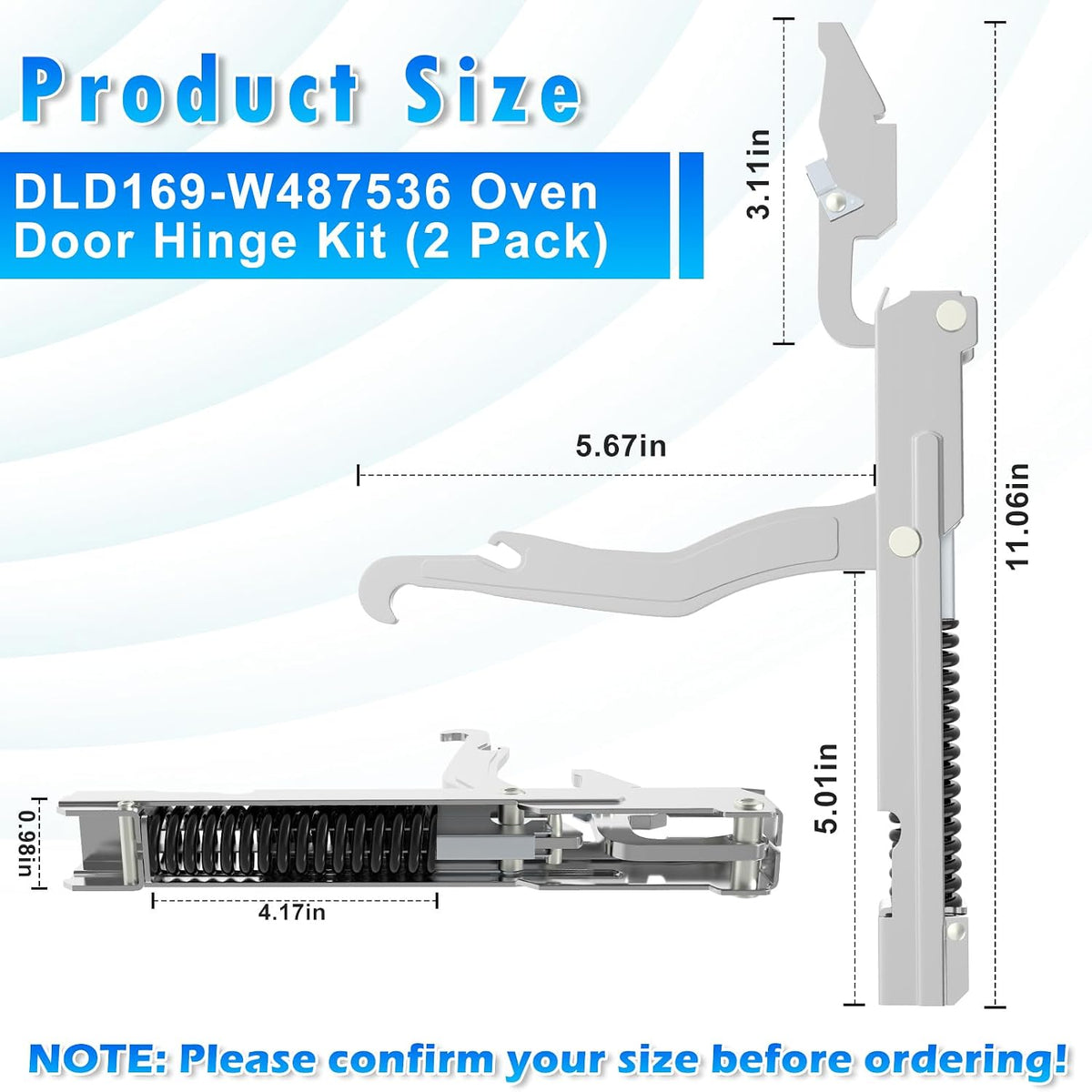 2 Pack Upgraded 00487536 487536 Oven Door Hinge Compatible with Thermador Bosch Range/Stove/Oven Hinge Replacement Part,Replaces 00485888 00491388 14-31-751-05 14-35-751-01 485888 487536 491388