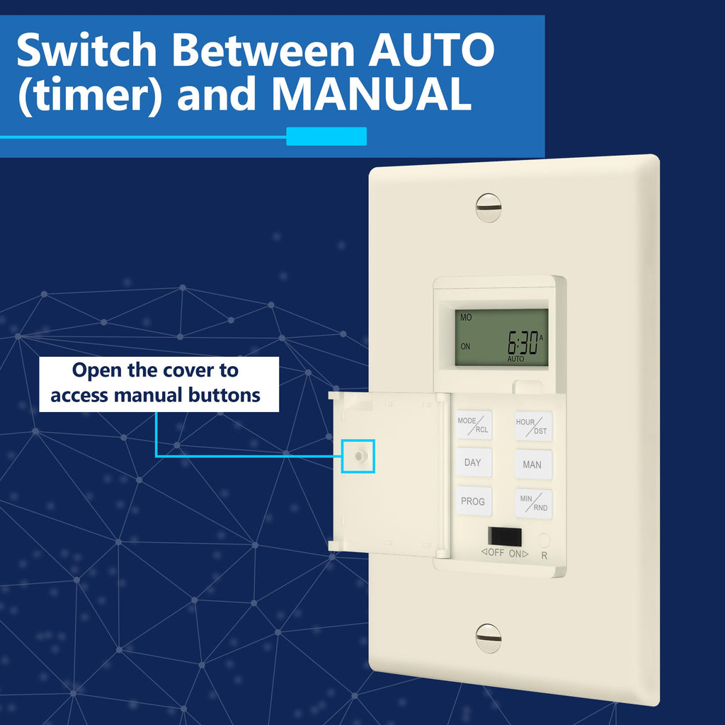 LIDER Programmable Digital Timer Switch, 7-Day 18 ON/Off Timer Settings