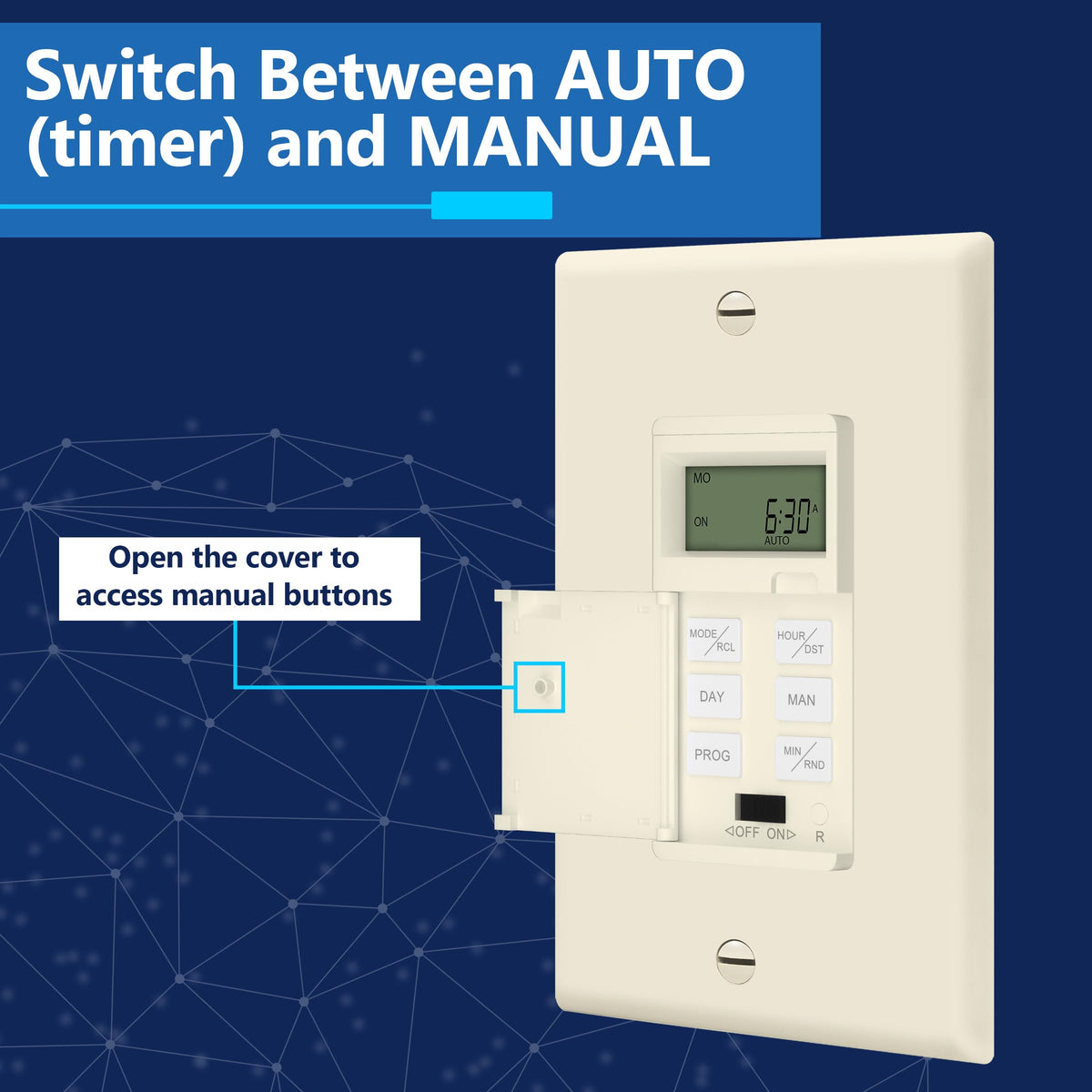 LIDER Programmable Digital Timer Switch, 7-Day 18 ON/Off Timer Settings