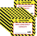 100 Pcs Pallet Rack Capacity Labels 3 x 4 Inches Pallet Racking Caution Max Load Shelf LBS Warning Stickers Bright