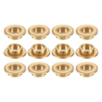 uxcell 12Pcs Flange Sleeve Bearings, 6mm Bore x 8mm OD x 4mm Length, Self-Lubricating Sintered Bronze Bushings