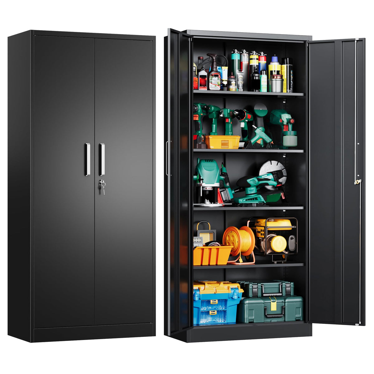 Metal Garage Storage Cabinet, Durable Metal Storage Solution