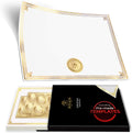 100 Professional Award Certificate Paper 8.5 x 11 with Seals, Gold Foil Border, Blank. Laser, Inkjet Printable