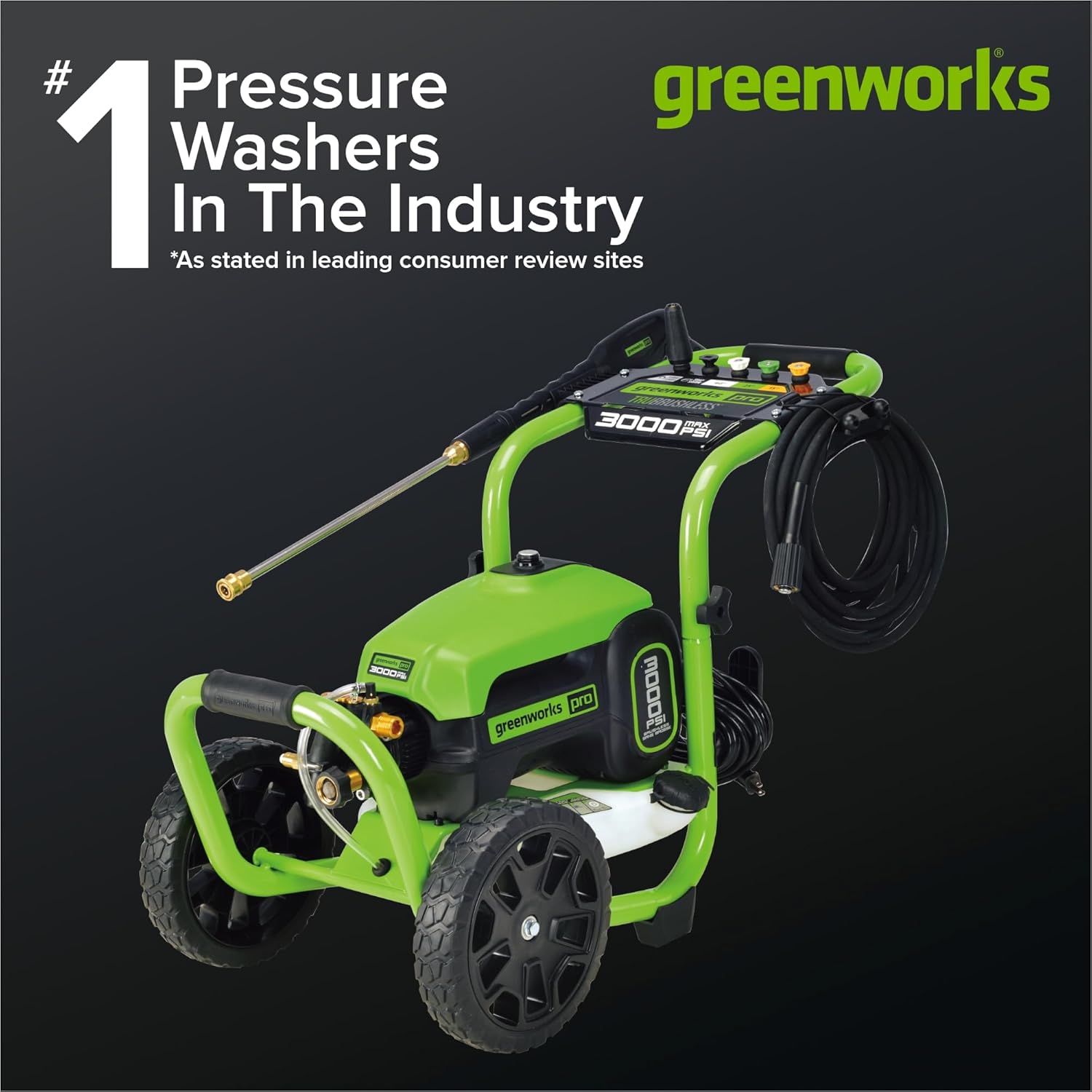 3000 PSI (2.0 GPM Max) Brushless Electric Pressure Washer