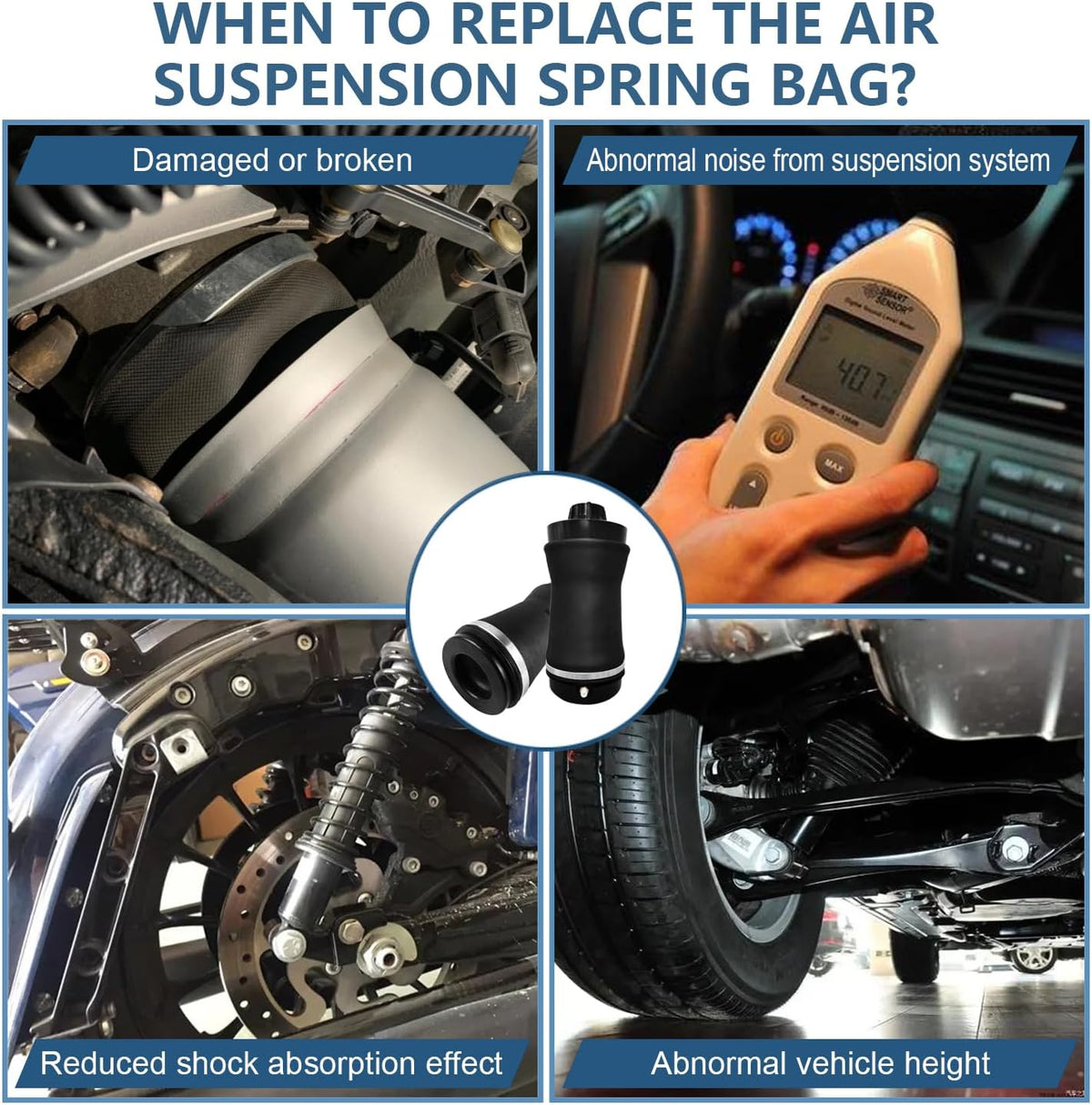 Rear Air Suspension Spring Bag Replacement Compatible with Jeep Grand Cherokee 2011 2012 2013 2014 2015 68029912AE 68029911AB 68029912AC 68029912AD