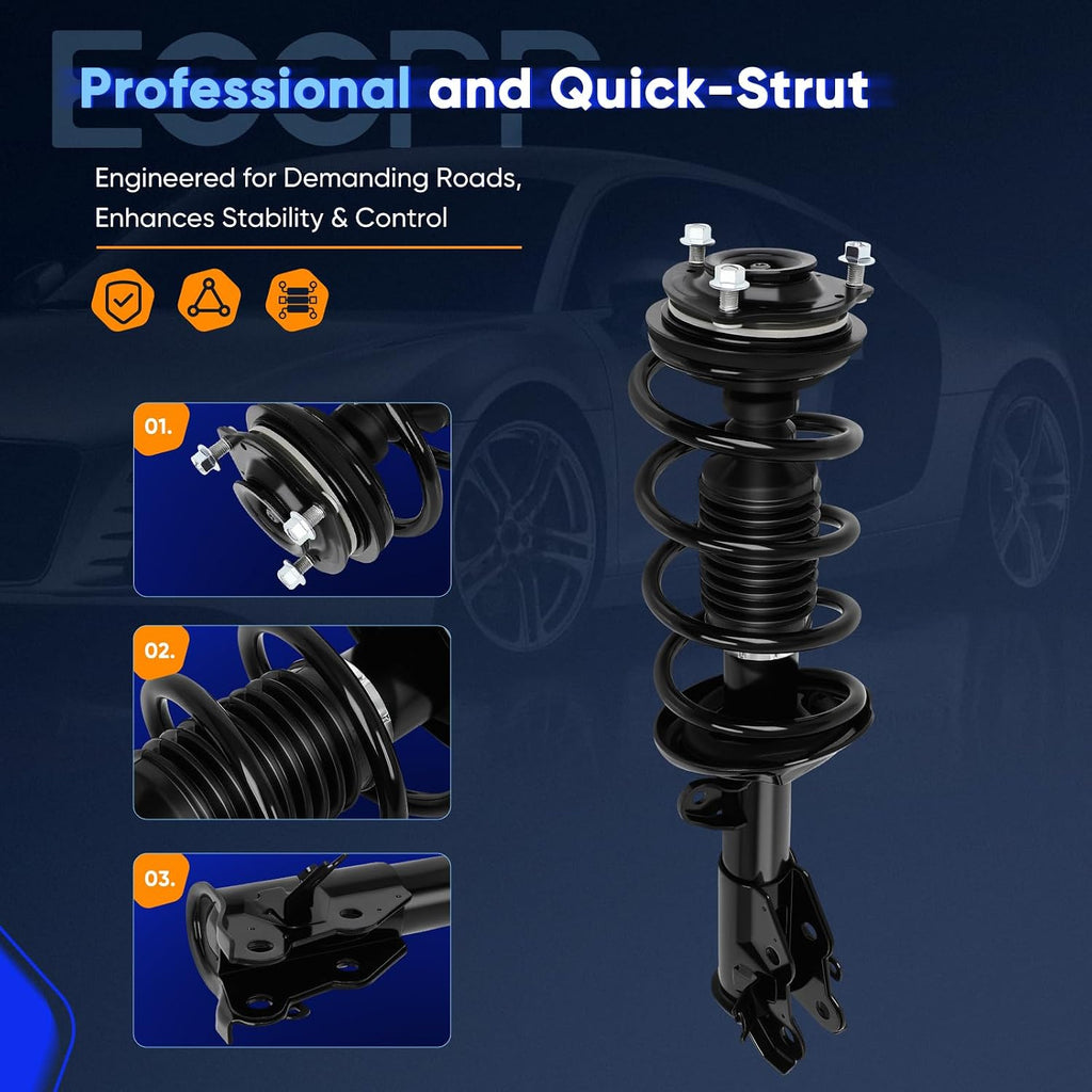 ECCPP Complete Struts Spring Assembly Front for Honda Civic 2013-2015
