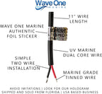 Wave One Marine Dual Color LED FLUSH Mount Spreader Light | Boat Deck Flood Beam | Stainless Hardware | IP68 Waterproof | High Lumen | 12-24 Volt DC Input (WHITE)