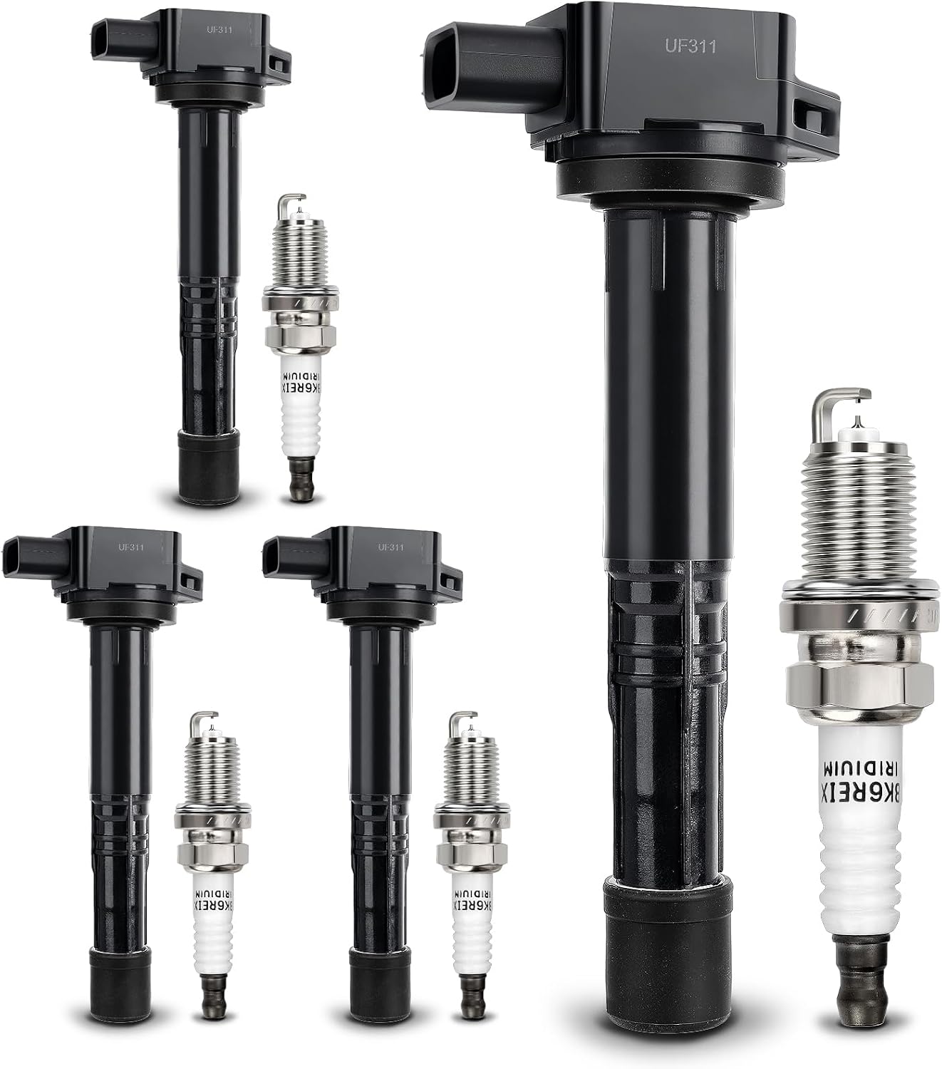 UF311 Ignition Coil & 9807B-561BW Double Iridium Spark Plug For Honda Civic | For Honda 02-11 Civic,02-09 CR-V,03-07