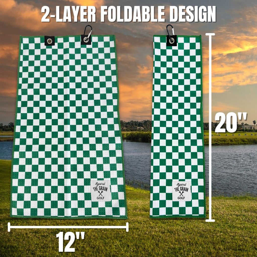 Golf Club Cleaning Kit - Includes Water Golf Club Brush & Microfiber Golf Towel (12"x20") Perfect Golf Bag