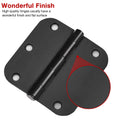 6 Pack Matte Black Interior Door Hinges 3.5" Rounded 5/8" Radius Corners
