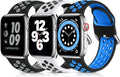 3 Pack Sport Bands Compatible with Apple Watch Band 44mm 46mm 45mm 42mm 49mm Men Women,Soft Silicone Breathable Band
