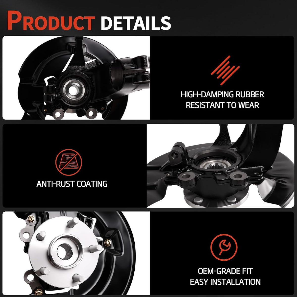 Front Left Wheel Bearing Hub Steering Knuckle Assembly for 2013-2019 Escape