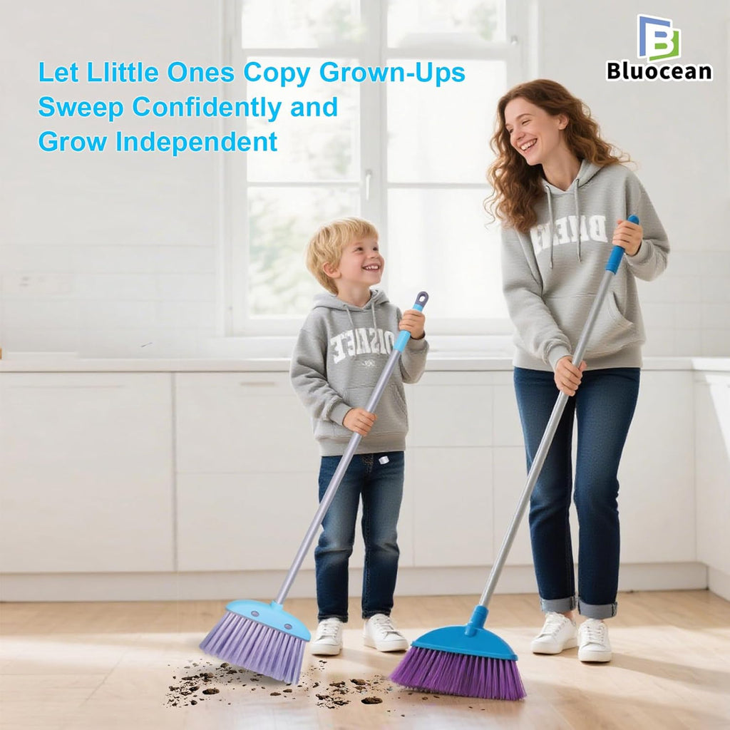 28'' Kids Mini Broom and Dustpan Set - Toddler Cleaning Toy, Toddler Household Helper, Parent-Child Interactive Play