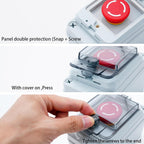 Industrial Emergency Stop Button, Electrical Shut Off Switch with Box, IP67 Waterproof for Construction, Factories or Outdoor Use, 660V 10A