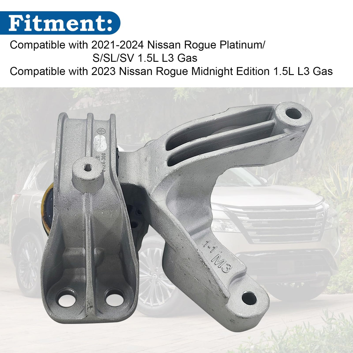 SHOWSEN 112106RC0B Engine Mount Right Compatible with 21-24 Nissan Rogue