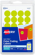 Removable Color-Coding Labels, 3/4" Diameter, Neon Yellow, Laser, 1,008 Total (5470)