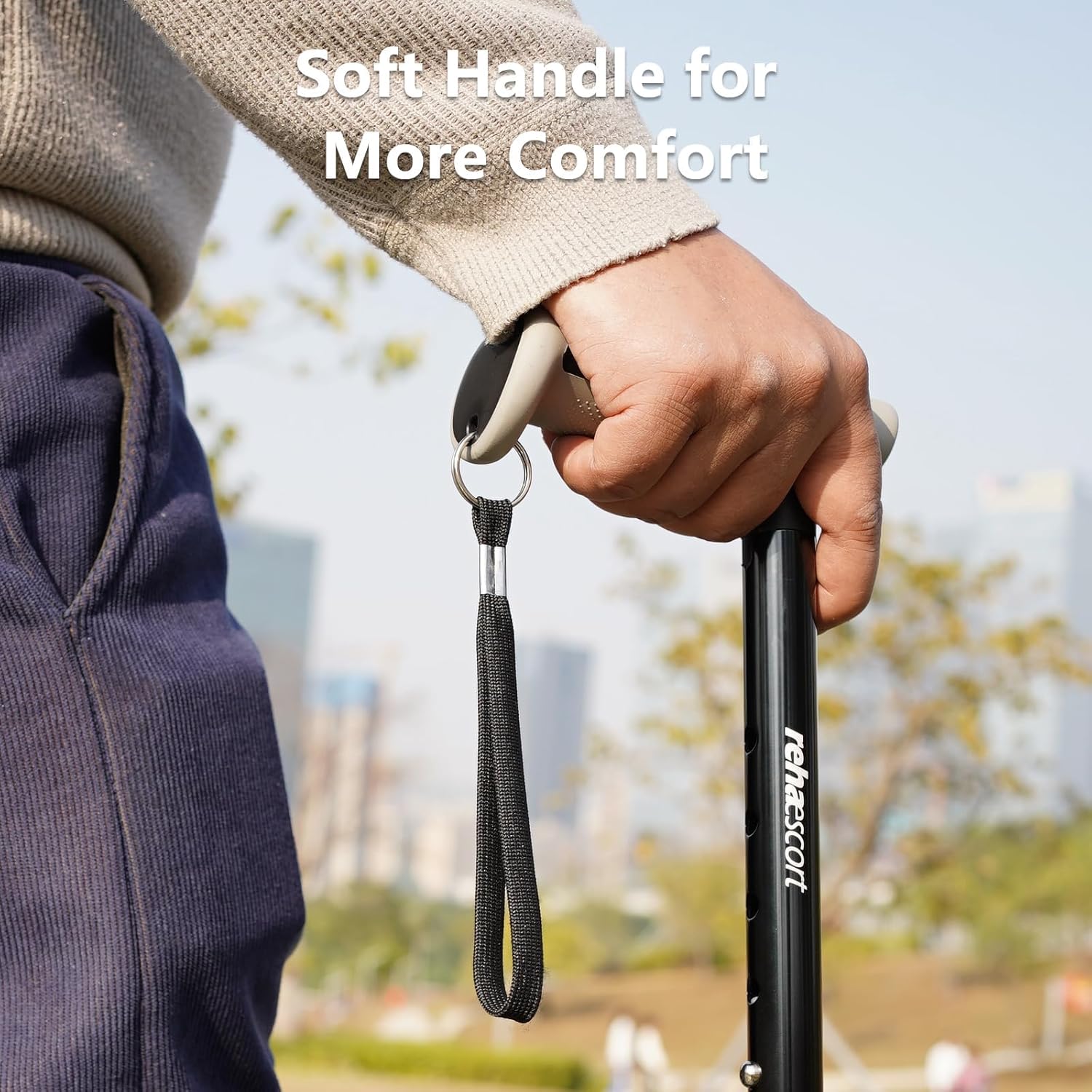 Walking Cane, Folding, Adjustable, Lightweight, Walking Canes for Men & Women, Soft Ergonomic Handle, Heavy Duty All