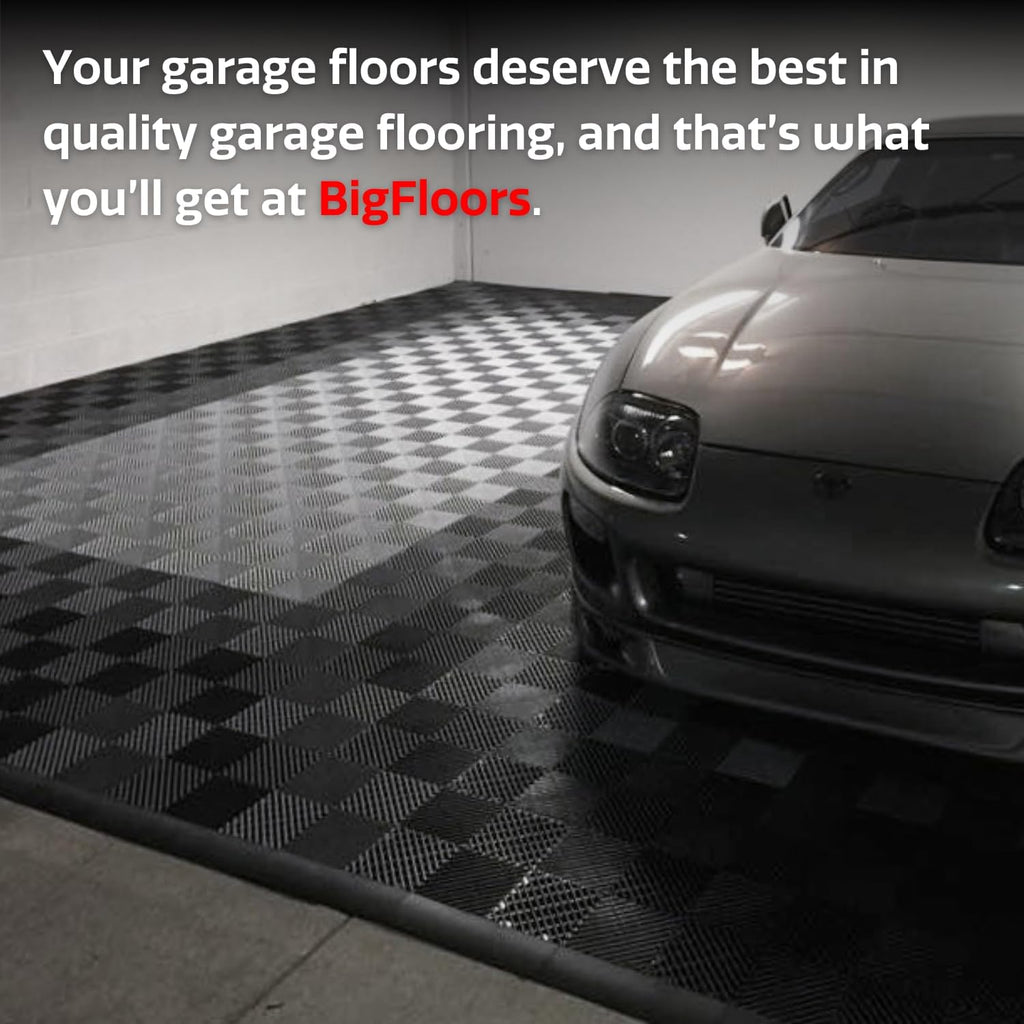 SnapLock GarageDeck 12"x12" Interlocking Garage Floor Tiles, 24pk, Black