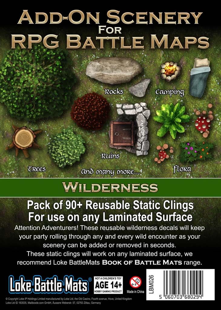 RPG Map Stickers - Wilderness (2 to 10 Players, 14+)