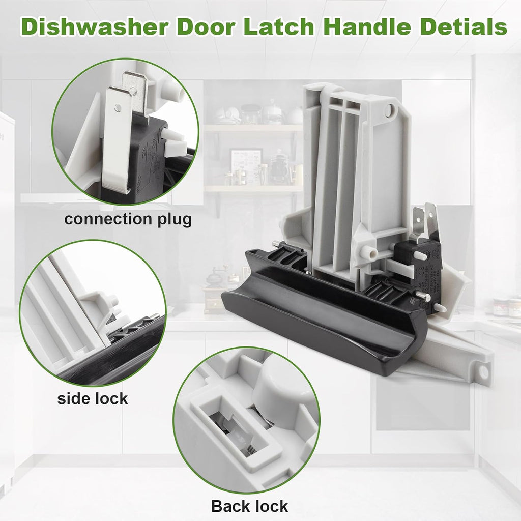 W10130695 Dishwasher Door Latch Handle Replacement for Whirlpool Maytag