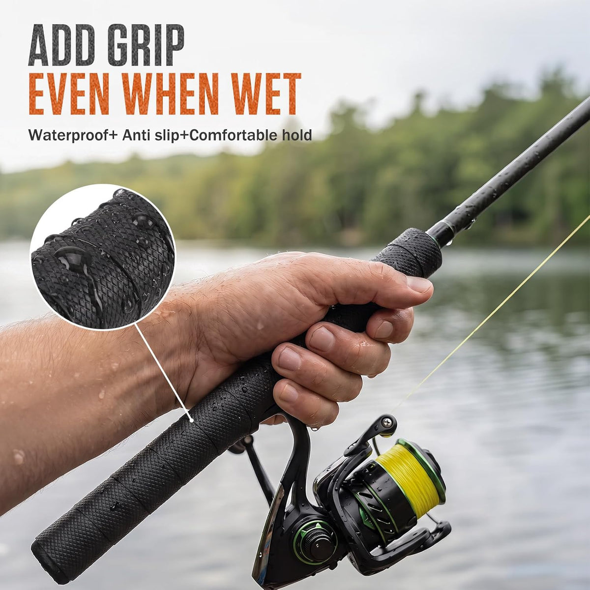 Anti-Slip Rubber Grip Tape for Handle with Non-Abrasive Comfort