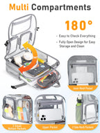 Clear Backpack for School, 17" Large Clear Bookbag with Reflective