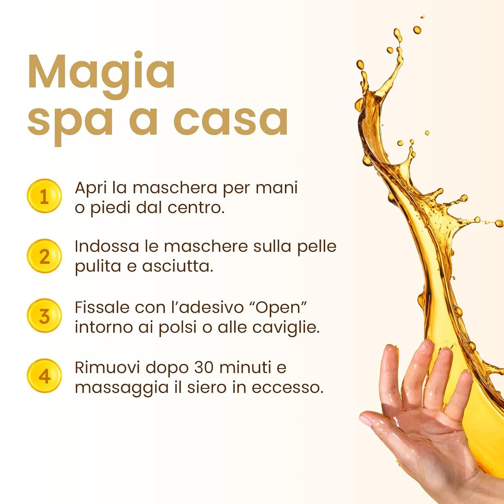 Moisturizing Hand & Foot Mask Set with Shea Butter, Jojoba Oil & Vitamin E, Foot Mask for Dry Cracked Feet & Hand