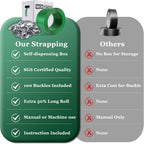 Packaging Strapping, Pallet Straps, Banding Strap (5/8" x 1500 ft x 0.035" PET Polyester Coil Roll and 100 Buckles)
