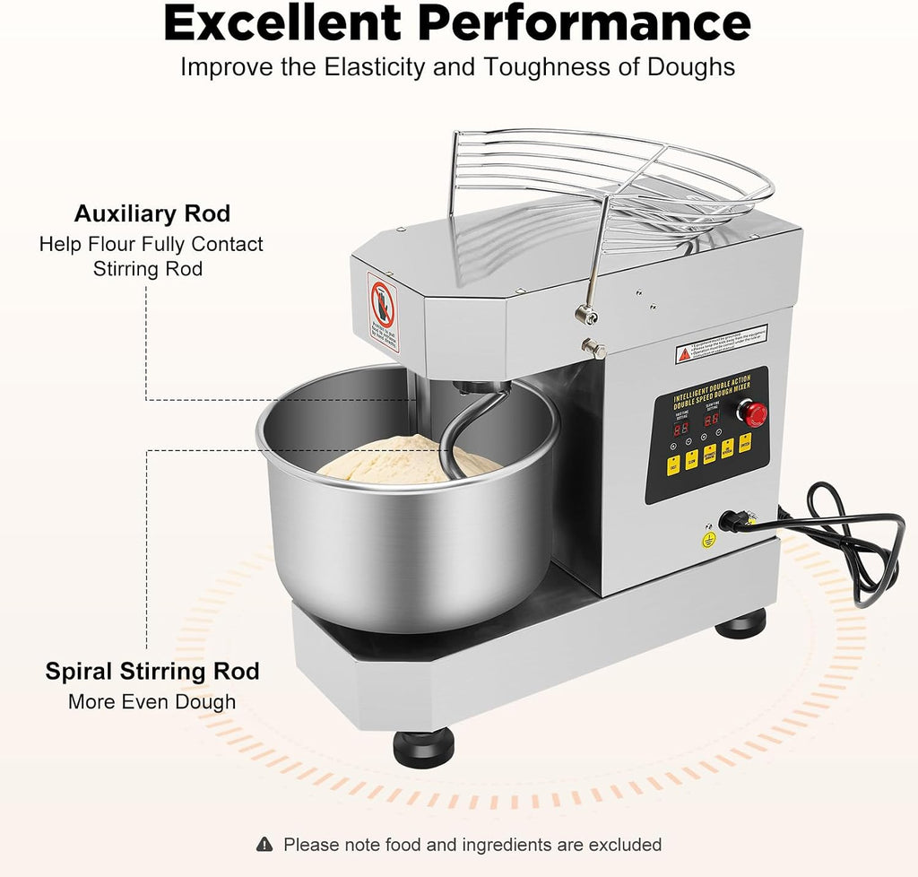 Commercial 750W Dough Kneading Machine 10L Electric Dough Mixer 110V
