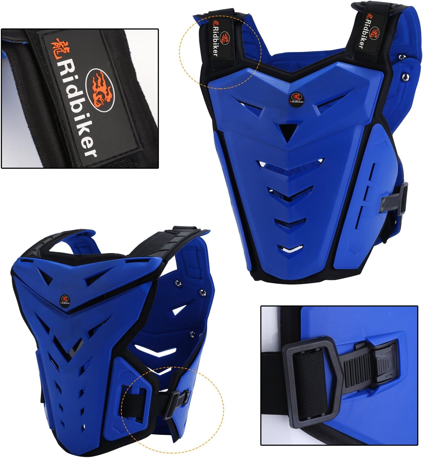 Motorcycle Body Armor Vest Dirt Bike Gear, Chest Protector Motocross Gear Motorcycle Chest Back Protector for Men