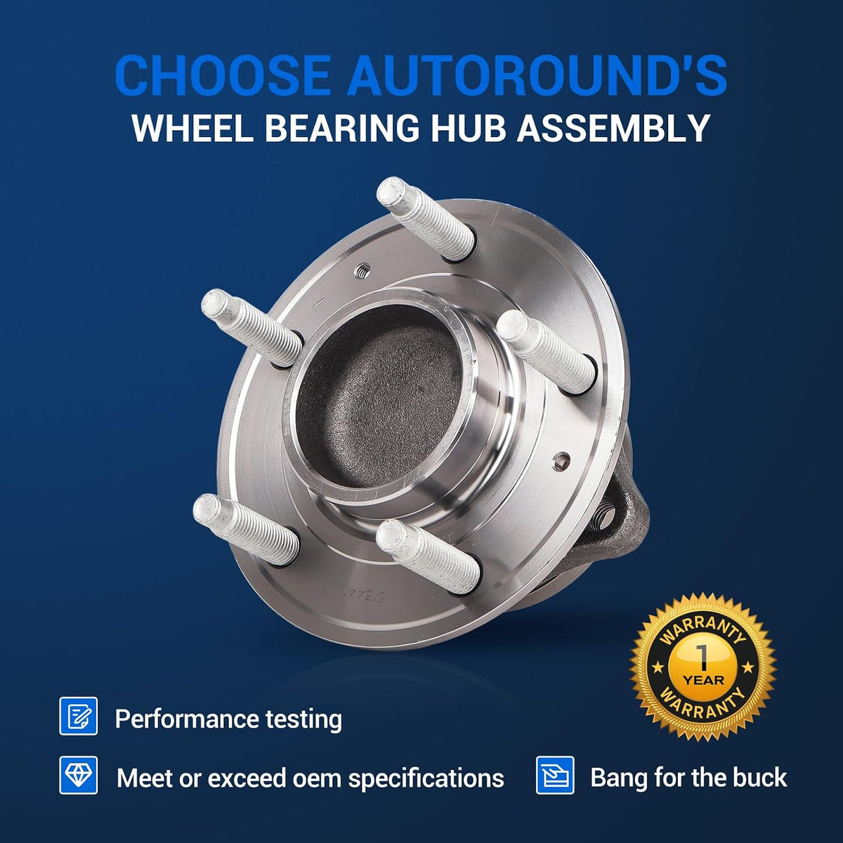 Autoround 513441 Rear Wheel Hub Assembly Fits Chevy Equinox & GMC Terrain