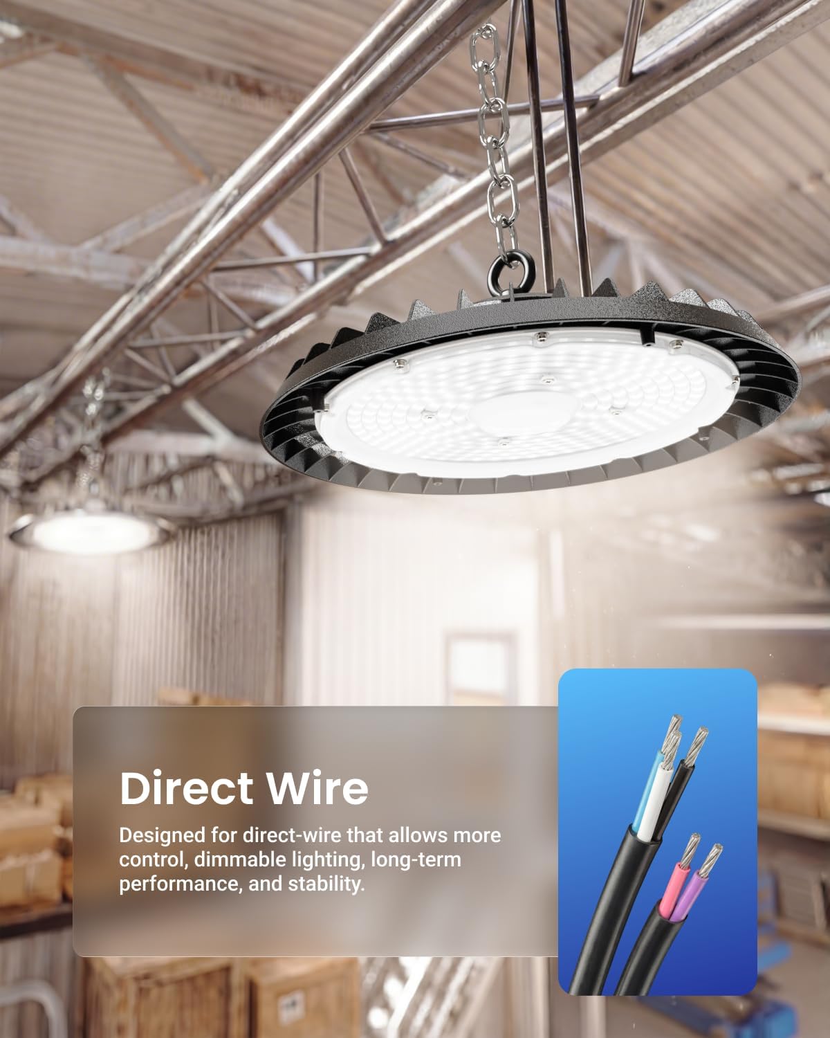 Sunco 6 Pack UFO LED High Bay Light, 150W, 5000K, 21000LM, Dimmable