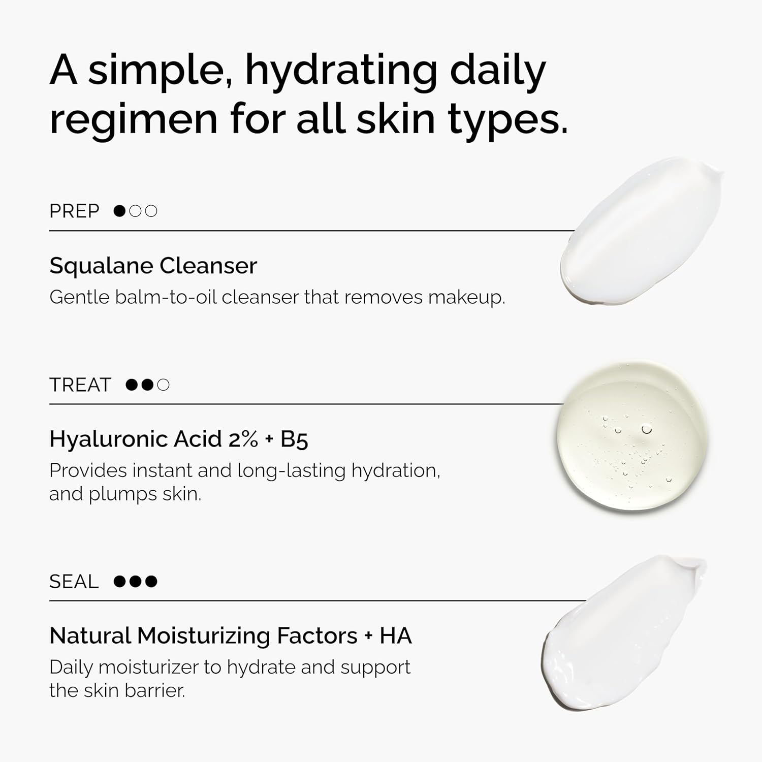 The Daily Set, Daily Skincare Routine with Squalane Cleanser, Hyaluronic Acid 2% + B5, and Natural Moisturizing
