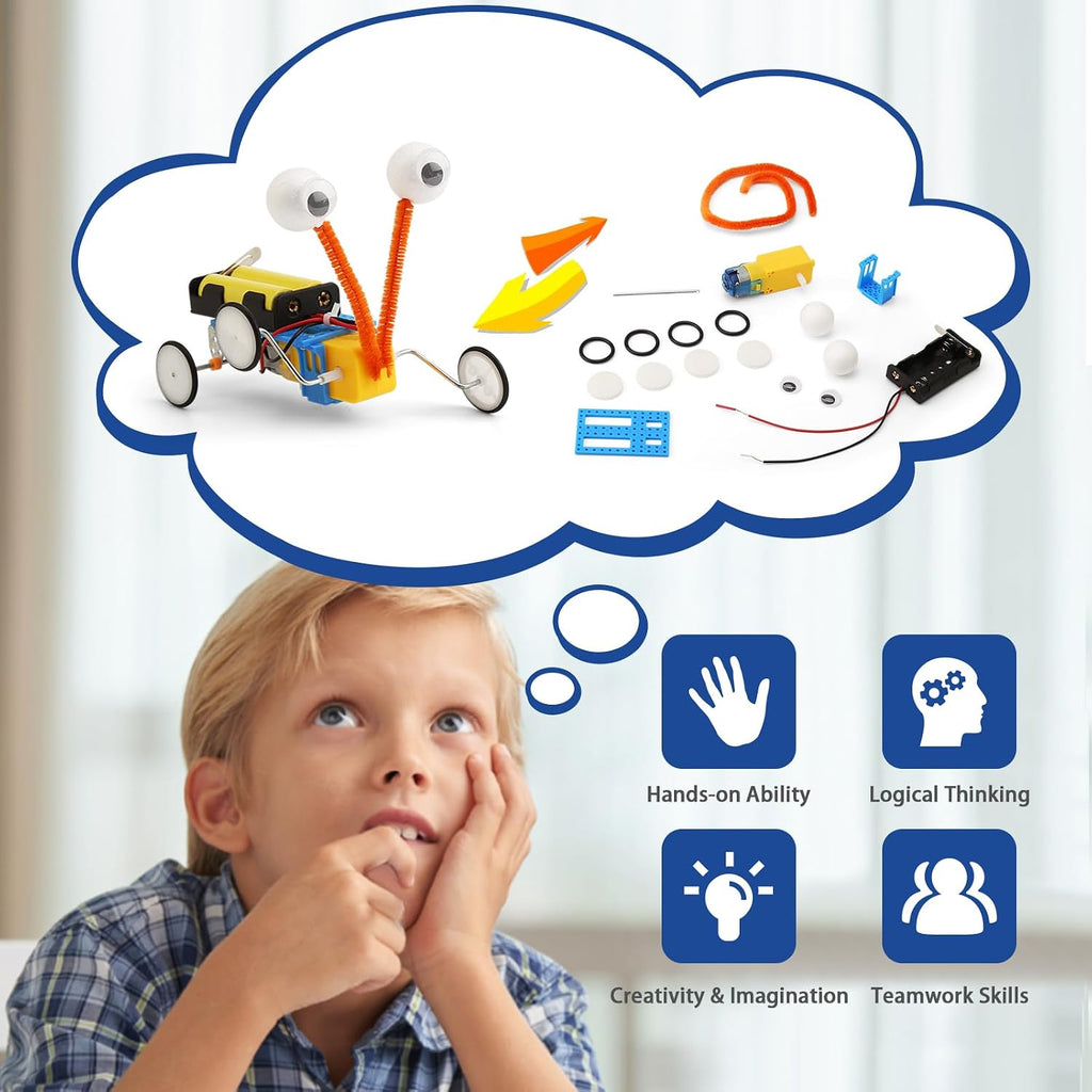 4 Set Bulk Craft Robot Kits for Kids, STEM Building Toys for ages 6-8 8-13 | STEM Robotics Science Kits for 1st 2nd