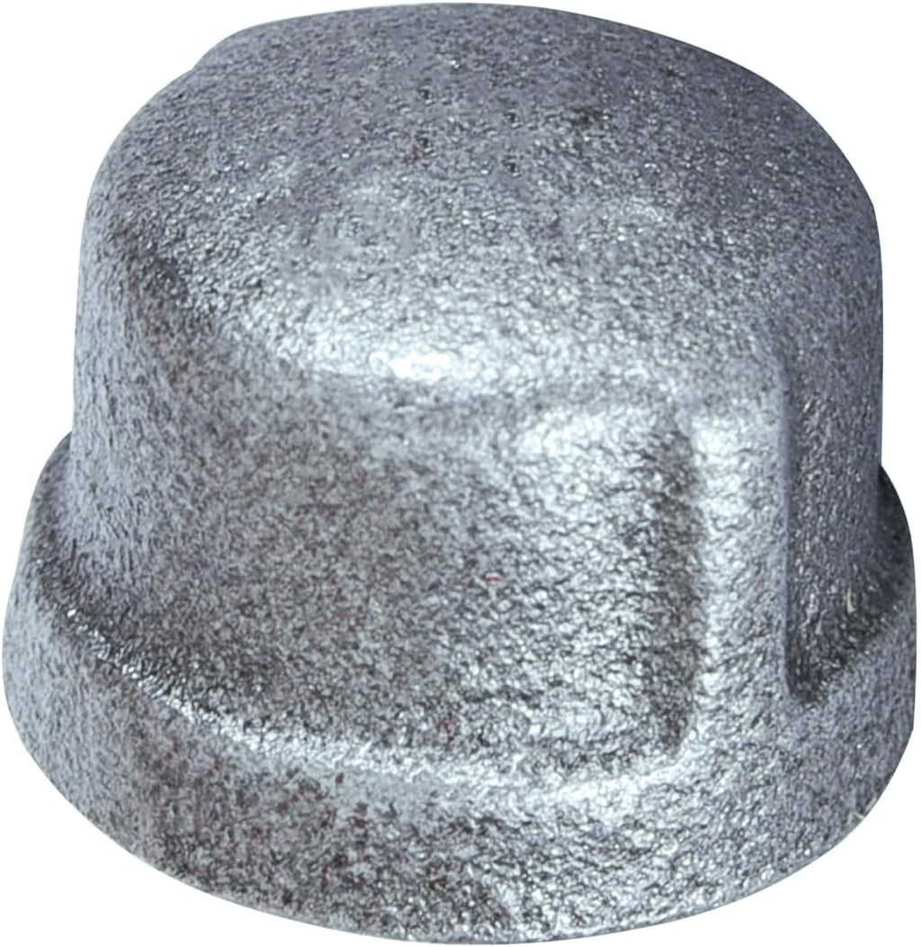 Supply Giant HNDQ0114 1-1/4" Galvanized Malleable Iron Pipe Cap for 150 lb Applications, with Female Thread, 1-1/4 in