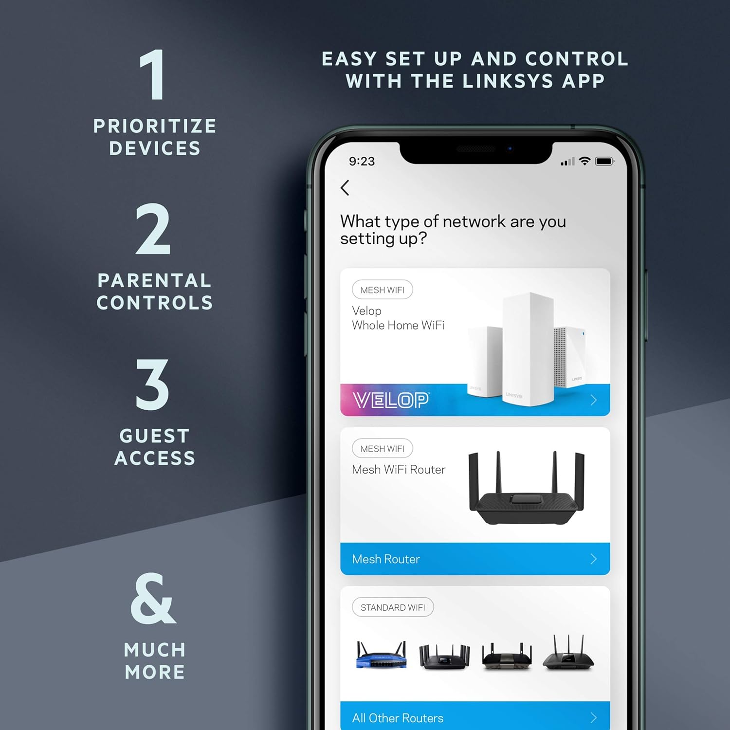 Mesh Wifi 6 Router, Dual-Band, 3,000 Sq. ft Coverage, 40+ Devices, Speeds up to 6.0Gbps - MR9600 (Renewed), 1-Pack
