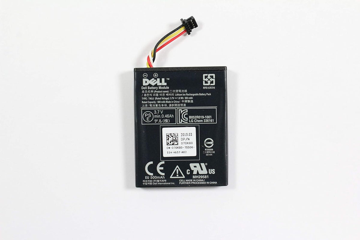 70K80 Battery for Dell PERC H710 H710p H810 RAID Controllers