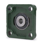 XIKE 2 Pcs UCF201 Bore 12 mm Pillow Block Square Flange Mounted Ball Bearings.